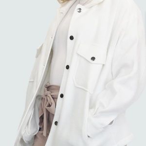 Oversized Off White Shacket